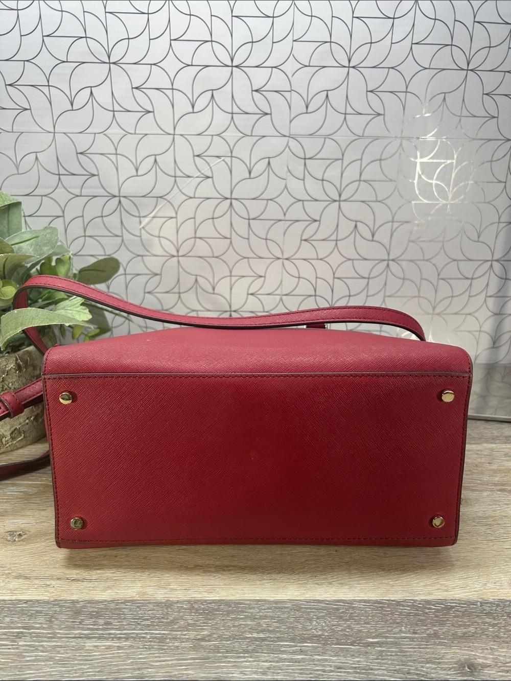 0797 Kate spade red saffiano leather satchel bag 269890797 - Picture 3 of 15